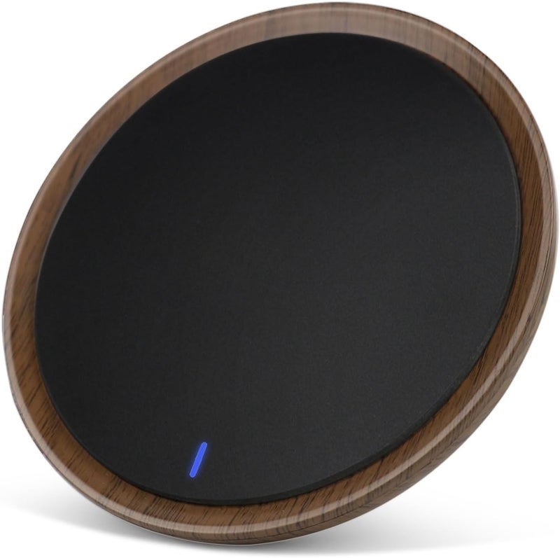 Heness Coffee Mug Warmer, Candle Warmer Plate Wood Grain Style, Wax Melt Warmer for Scented Wax, Electric Coffee Warmer for Desk, Coffee Cup Warmer with Auto Shut Off - Image 1
